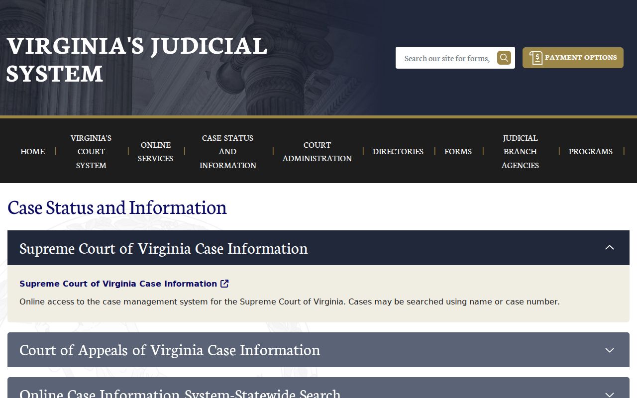 James City County criminal court record search gateways